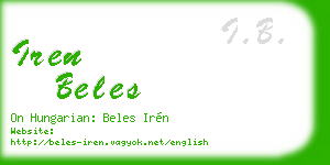 iren beles business card